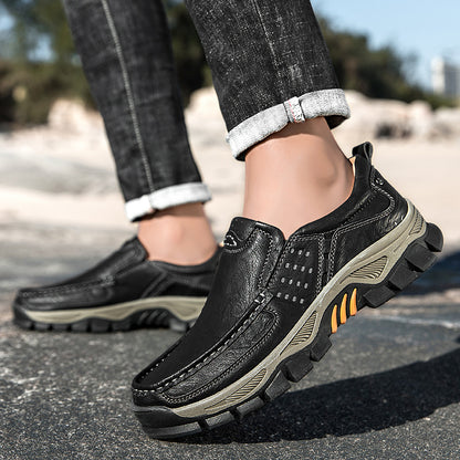Men’s Plus-Size Leather Outdoor Hiking Shoes