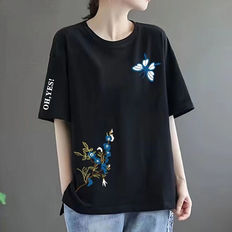 Women’s Printed Loose-Fit Short Sleeve T-Shirt