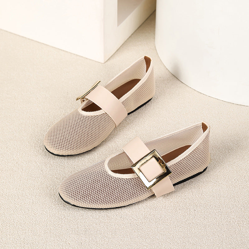 Women’s Breathable Mesh Mary Jane Flats