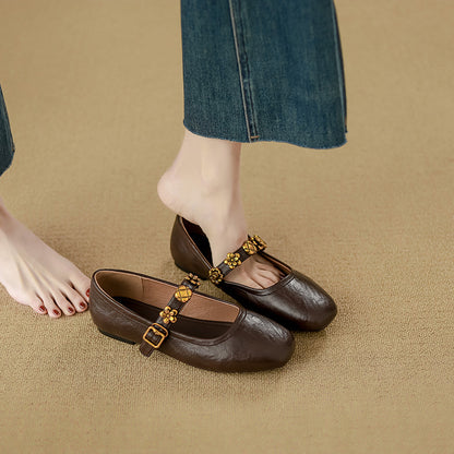 Women’s Soft Leather French Ballet Flats