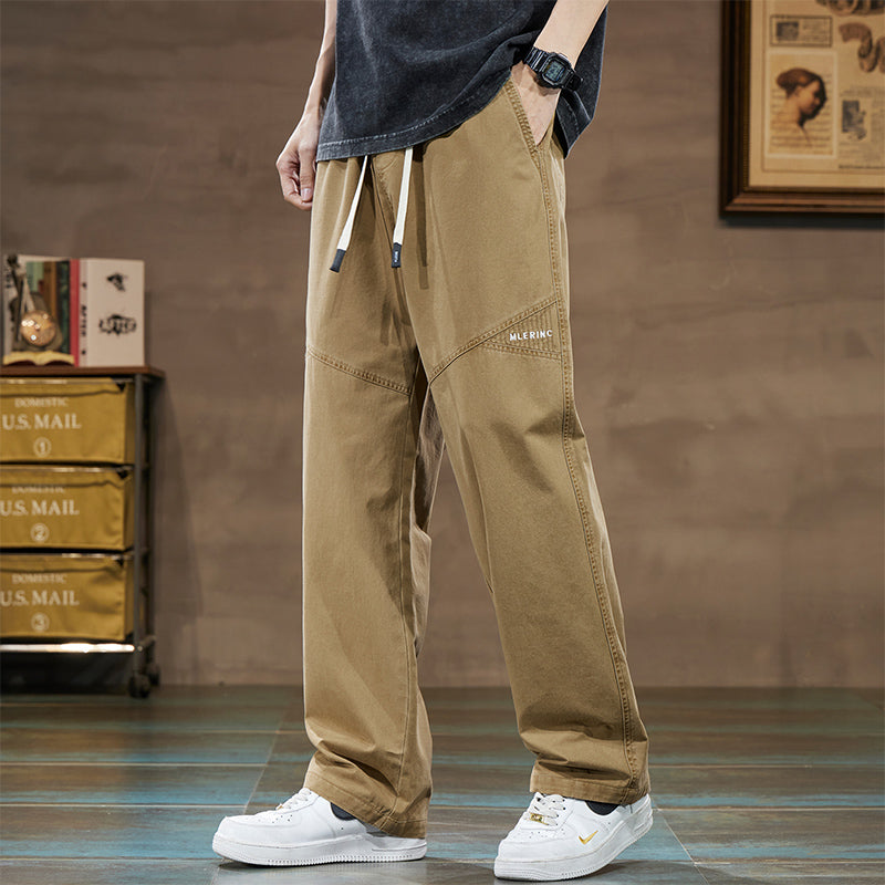 Men’s Cotton Wide-Leg Cargo Pants