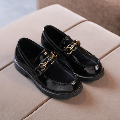 Kids’ British Style Soft Sole Leather Shoes