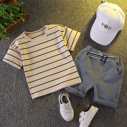 Boys’ Striped Summer Two-Piece Set