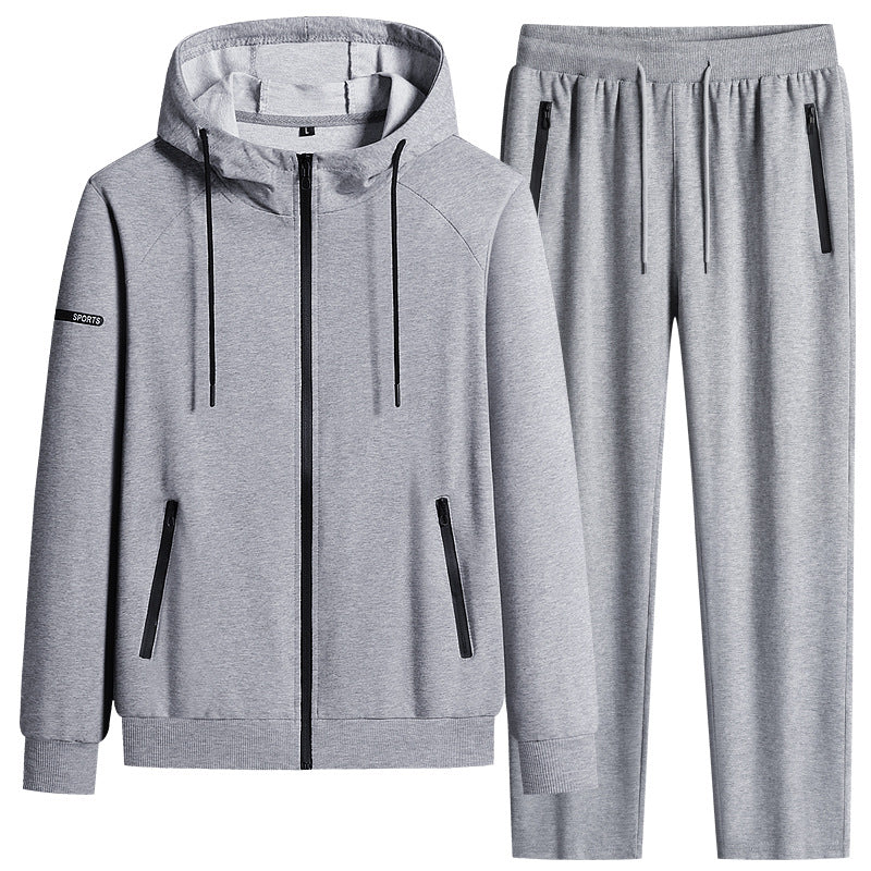 Men’s Stand Collar Cotton Sports Set