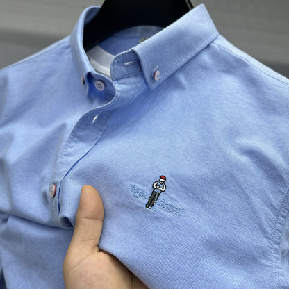 Men’s Premium Cotton Oxford Brushed Business Shirt