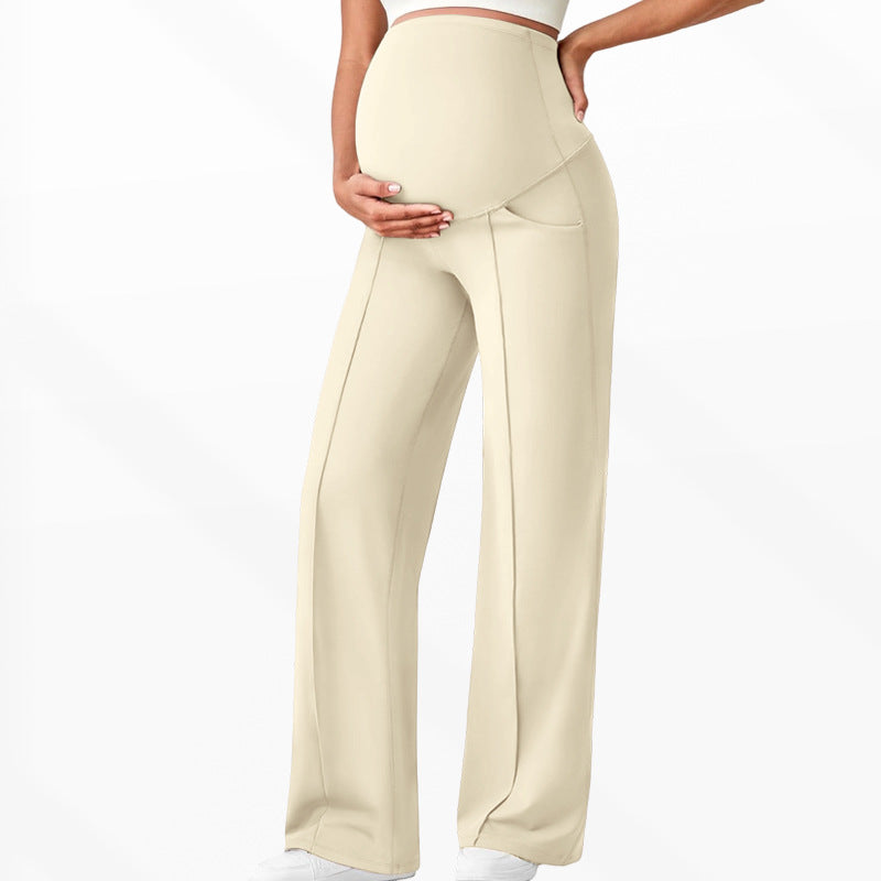 Women’s High-Waist Maternity Wide-Leg Pants