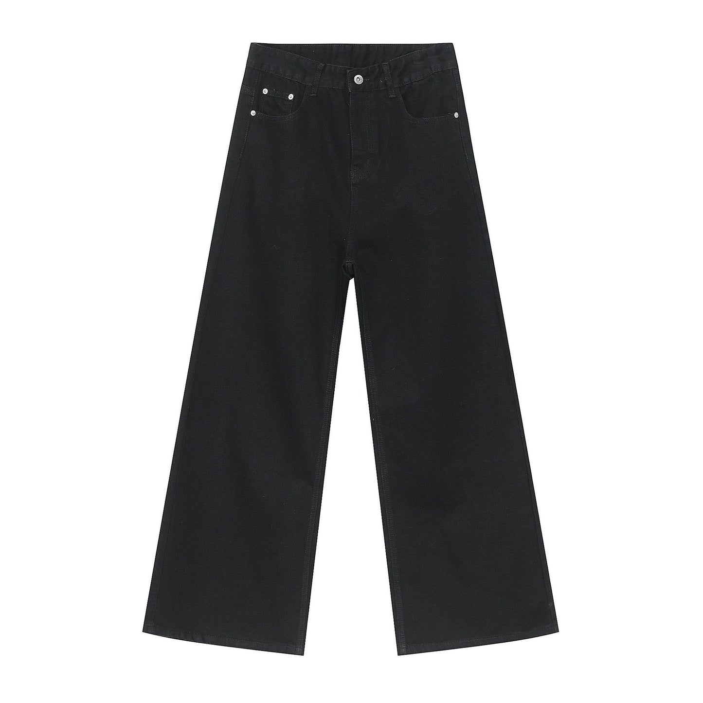 Men’s Washed Loose Straight Wide-Leg Jeans