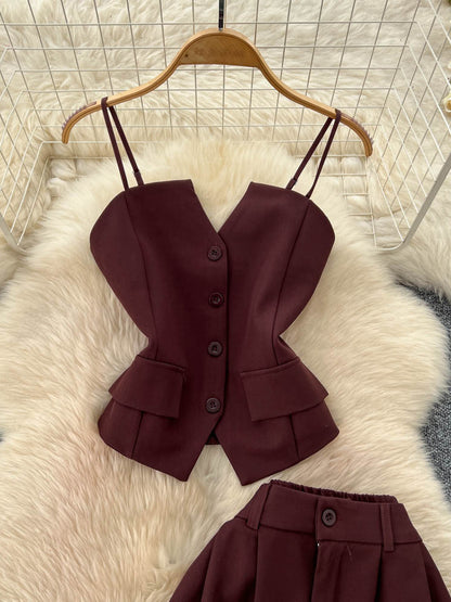 Women’s Camisole & Wide-Leg Trouser Suit Set