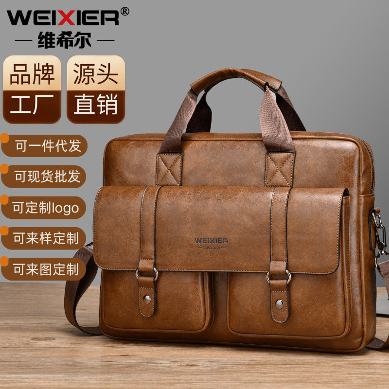 Men’s Business Crossbody Laptop Briefcase