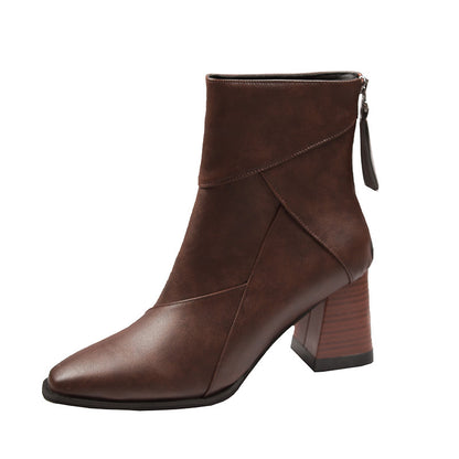 Women’s British Style Chunky Heel Martin Boots