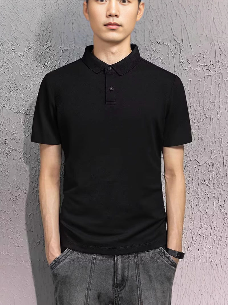 Men’s Solid Color Loose-Fit Short Sleeve T-Shirt