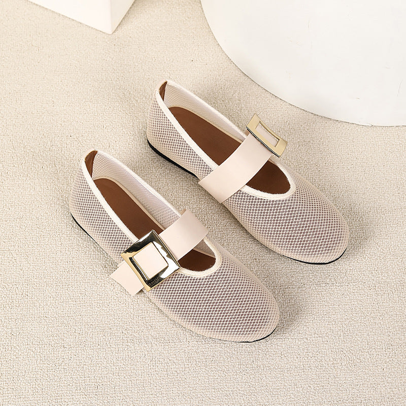 Women’s Breathable Mesh Mary Jane Flats
