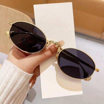 Oval Metal Frame Fashion Sunglasses