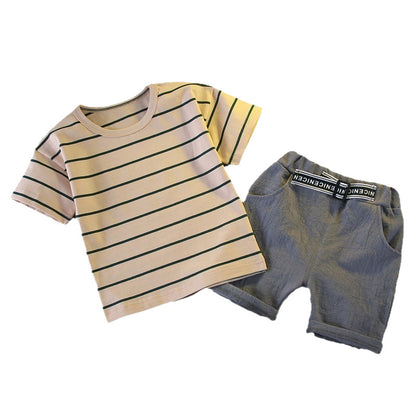 Boys’ Striped Summer Two-Piece Set