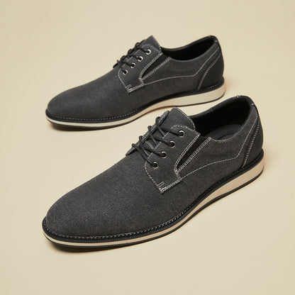 Men’s Vintage Breathable Canvas Lace-Up Shoe