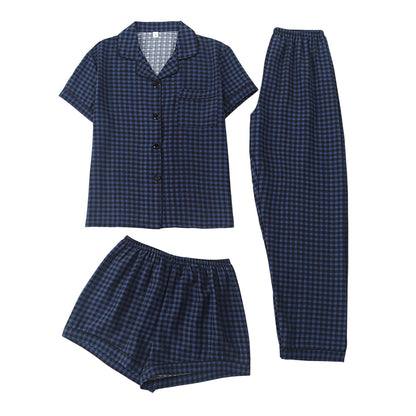 Women’s Bubble Wrinkle Short Sleeve Pajama Set