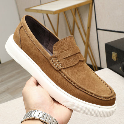 Men’s Matte Leather Casual Loafers