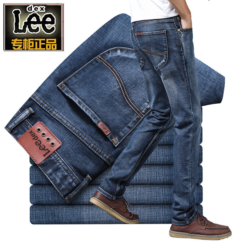 Men’s Lightweight Straight-Leg Stretch Casual Jeans
