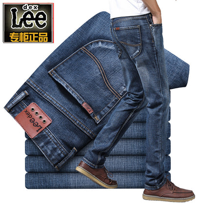 Men’s Lightweight Straight-Leg Stretch Casual Jeans