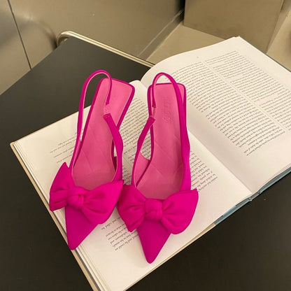 Women’s Pointed-Toe Bow Stiletto Sandals