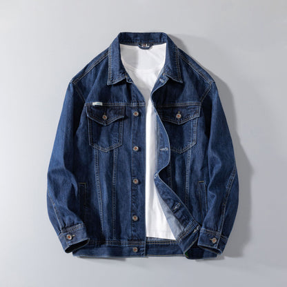 Men’s Plus Size Heavyweight Retro Denim Jacket