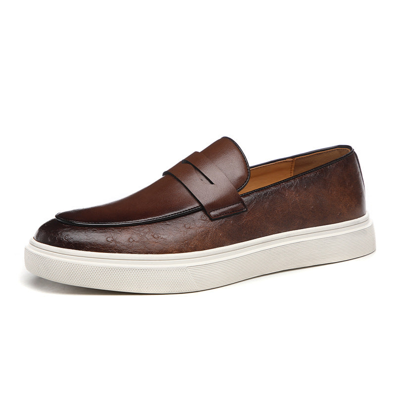 Men’s Plus Size Leather Casual Loafers