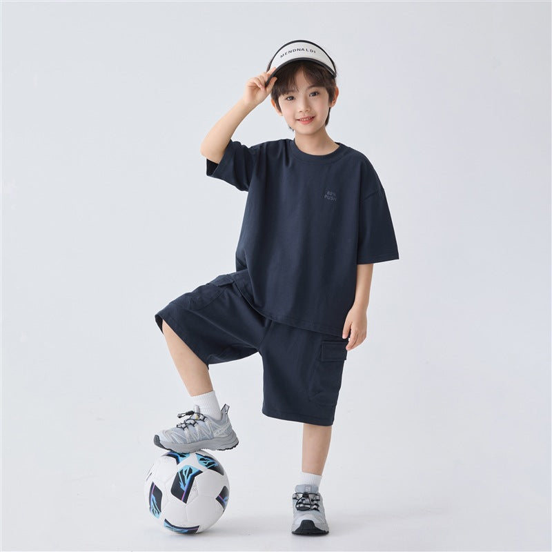 Boys’ Cotton T-Shirt & Shorts Summer Set