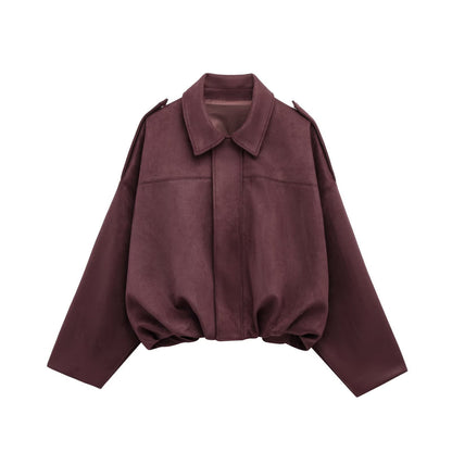 Women’s Suede Bomber Jacket