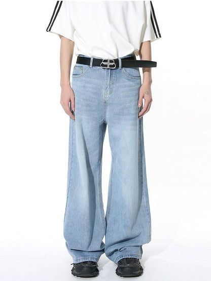 Men’s Vintage Washed Straight-Leg Jeans