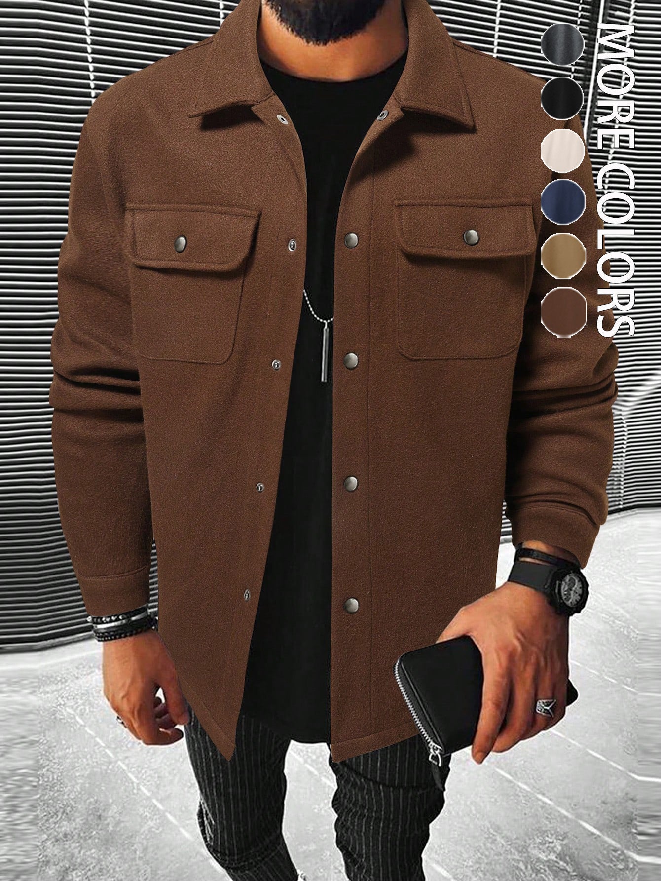 Men’s Corduroy Cargo Lapel Jacket