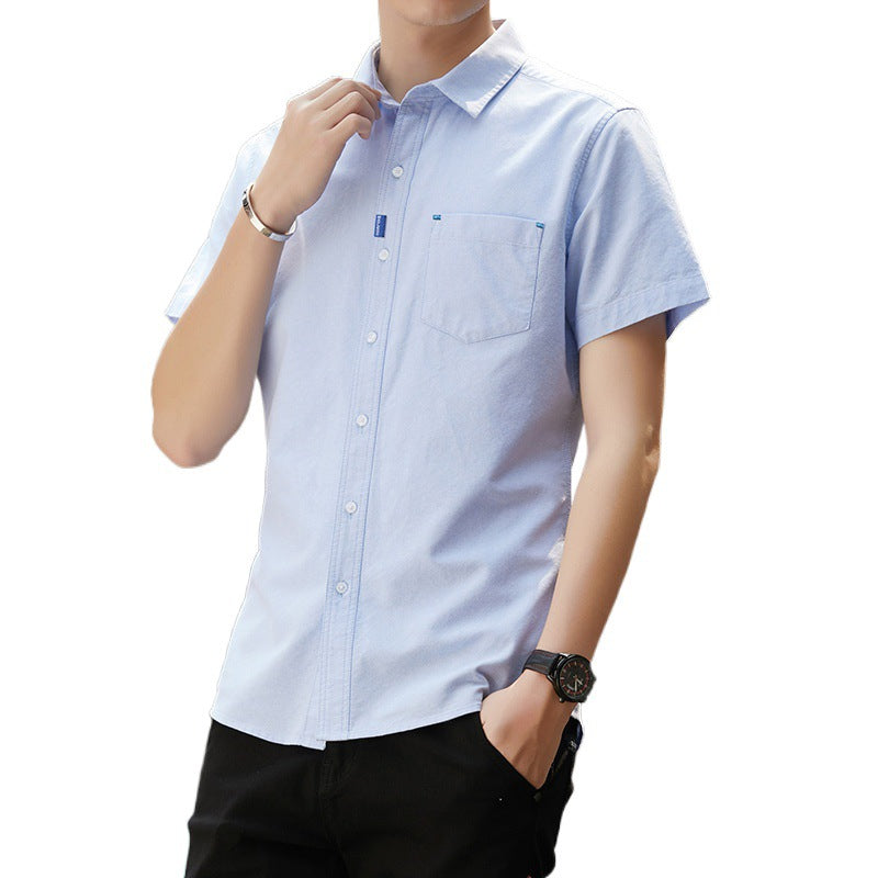 Men’s 100% Cotton Short Sleeve Casual Shirt