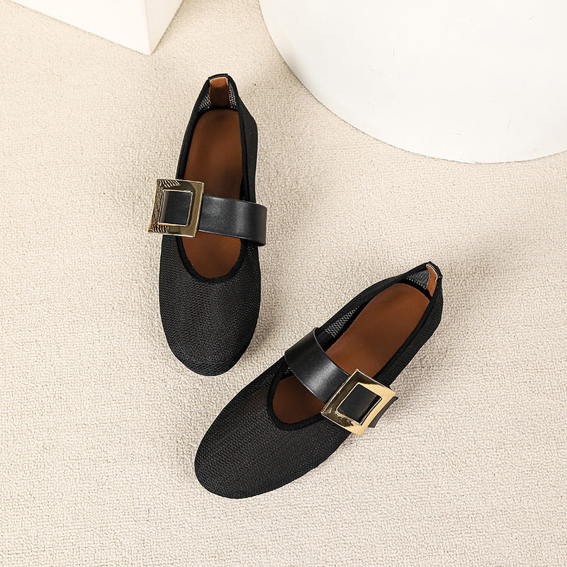 Women’s Breathable Mesh Mary Jane Flats