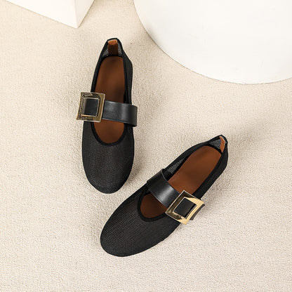 Women’s Breathable Mesh Mary Jane Flats