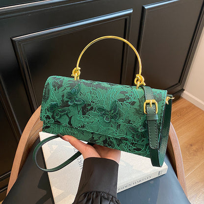 Women’s Butterfly Embroidered Crossbody Square Bag