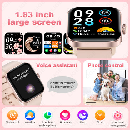 Men’s Multifunctional Square Smartwatch with Bluetooth