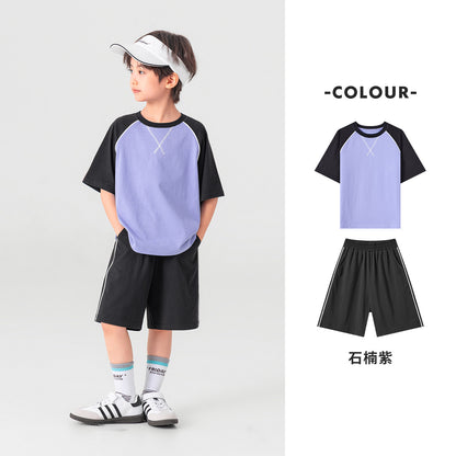 Boys’ Cotton Short Sleeve & Shorts Sports Set