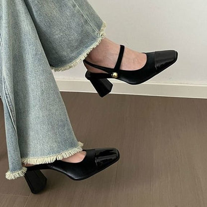 Women’s Vintage Square-Toe Mary Jane Heels