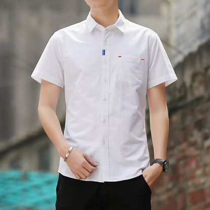Men’s 100% Cotton Short Sleeve Casual Shirt