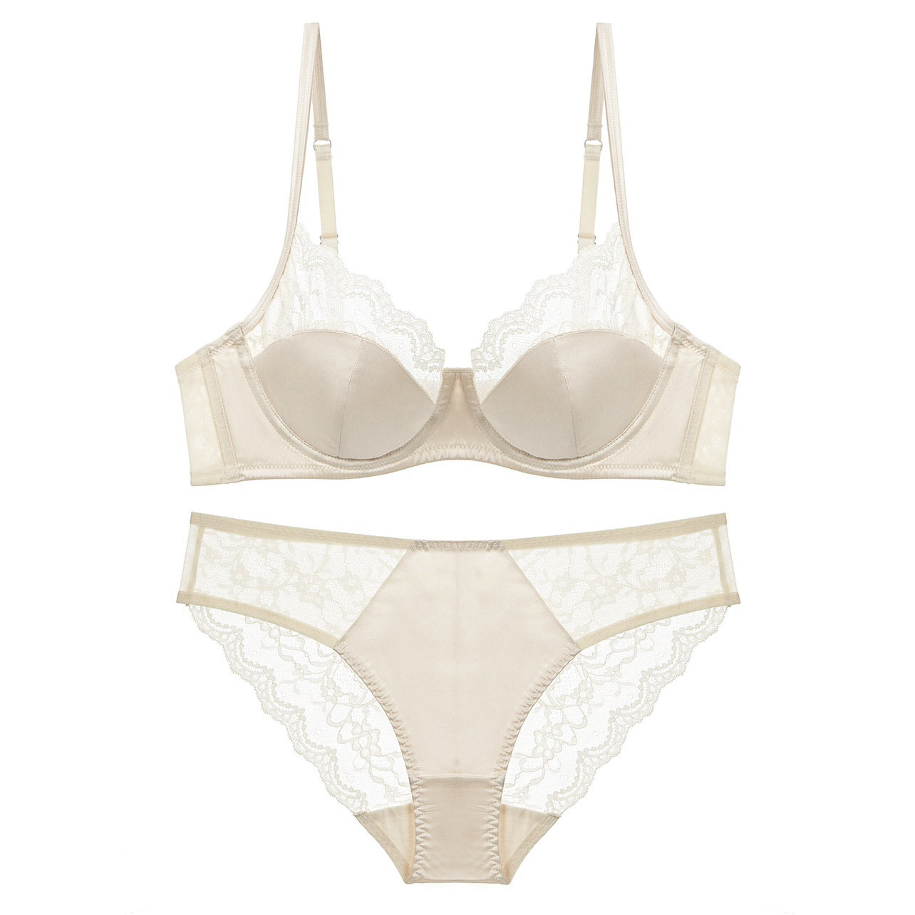 Women’s Seamless Lace Underwire Bra (Plus Size Support)