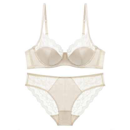 Women’s Seamless Lace Underwire Bra (Plus Size Support)