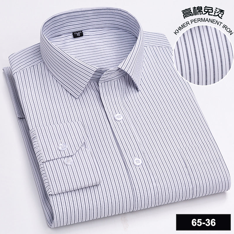 Men’s Cotton Plaid Long-Sleeve Casual Shirt