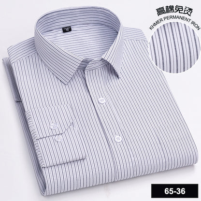Men’s Cotton Plaid Long-Sleeve Casual Shirt