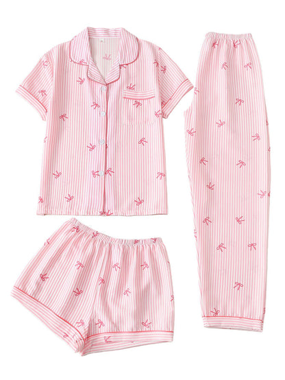 Women’s Bubble Wrinkle Short Sleeve Pajama Set