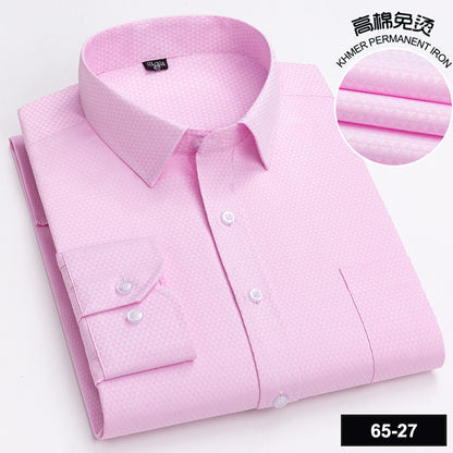 Men’s Cotton Plaid Long-Sleeve Casual Shirt