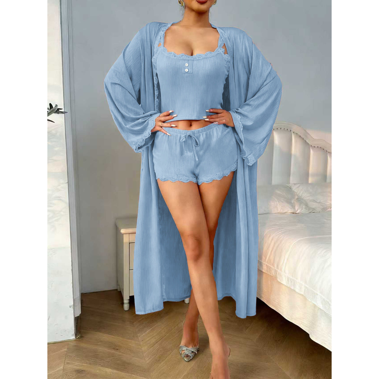 Women’s Lace Cami & Stretch Lounge Pants Set