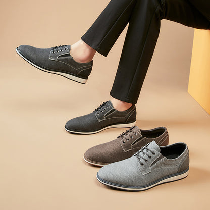 Men’s Vintage Breathable Canvas Lace-Up Shoe