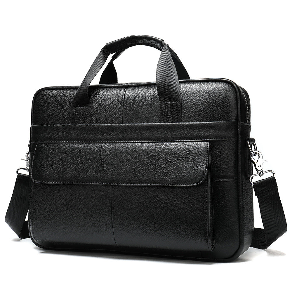 Men’s Genuine Leather Business Briefcase (14-Inch)