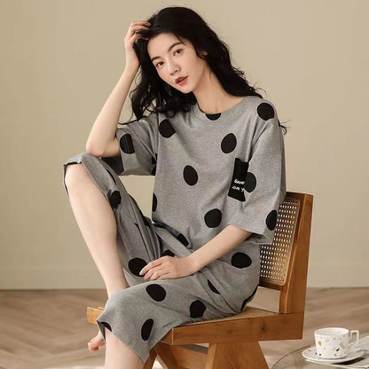 Women’s Plus Size Artistic Style Pajama Set