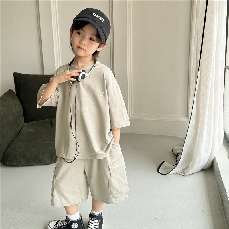 Boys’ Cotton T-Shirt & Shorts Summer Set