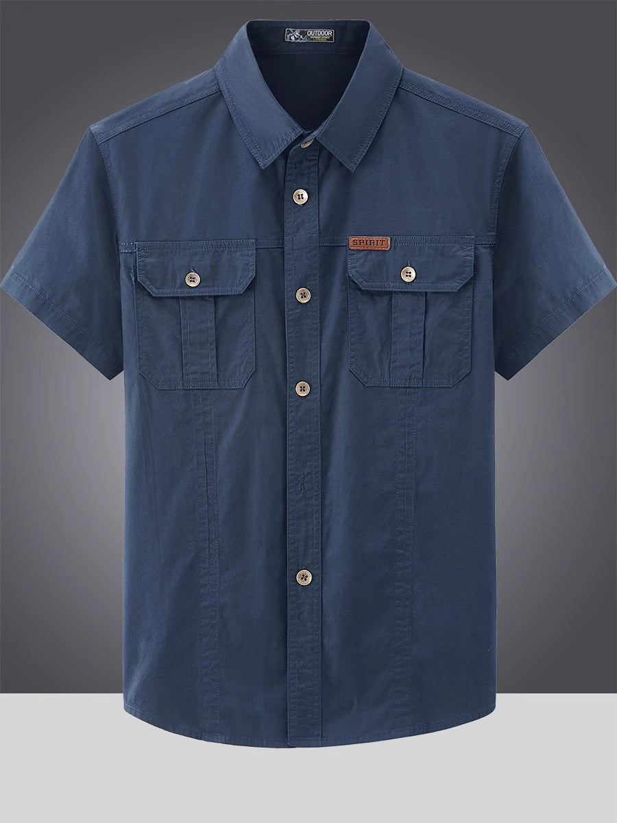 Men’s American Workwear Multi-Pocket Short-Sleeve Shirt